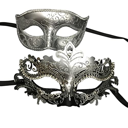 1 Paar Masken aus Maske für Paare, Cosplay-Accessoire für Venezianerkostüme, Dekorationen für Partys, Kostüme für Tanz im Karneval 1 Paar Masken aus Maske für Paare, Cosplay-Accessoire für Venezianerkostüme, Dekorationen für Partys, Kostüme für Tanz im Karneval von Niktule