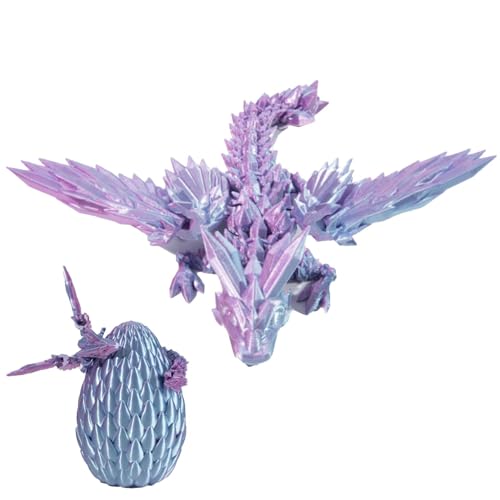 -Gedruckter Drache Im Ei, Drachenkristall-Ei, Gelenkiges Drachenspielzeug, gedruckte Flügel Flying Dragon Egg Set, Voll Beweglicher Drache, Kristalldrache Für Kinder, Kinder, Mädchen -Gedruckter Drache Im Ei, Drachenkristall-Ei, Gelenkiges Drachenspielzeug, gedruckte Flügel Flying Dragon Egg Set, Voll Beweglicher Drache, Kristalldrache Für Kinder, Kinder, Mädchen von Niktule