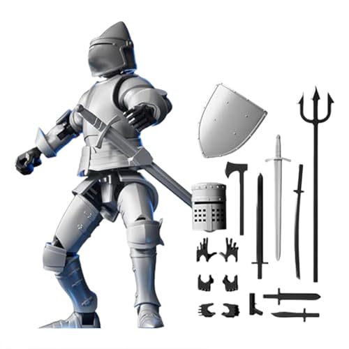 Niktule 13 Mittelalterliches Ritter-Actionfiguren-Set, Anime-Actionfiguren Mit Waf-fe Und Schild, Kleine Mehrzweck-Actionfiguren, Mehrfach Gegliederte Actionfiguren, Kreative Desktop-Dekorationen Niktule 13 Mittelalterliches Ritter-Actionfiguren-Set, Anime-Actionfiguren Mit Waf-fe Und Schild, Kleine Mehrzweck-Actionfiguren, Mehrfach Gegliederte Actionfiguren, Kreative Desktop-Dekorationen von Niktule