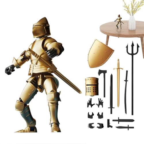 Niktule 13 Mittelalterliches Ritter-Actionfiguren-Set, Anime-Actionfiguren Mit Waf-fe Und Schild, Kleine Mehrzweck-Actionfiguren, Mehrfach Gegliederte Actionfiguren, Kreative Desktop-Dekorationen Niktule 13 Mittelalterliches Ritter-Actionfiguren-Set, Anime-Actionfiguren Mit Waf-fe Und Schild, Kleine Mehrzweck-Actionfiguren, Mehrfach Gegliederte Actionfiguren, Kreative Desktop-Dekorationen von Niktule