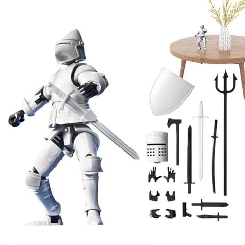 Niktule 13 Mittelalterliches Ritter-Actionfiguren-Set, Anime-Actionfiguren Mit Waf-fe Und Schild, Kleine Mehrzweck-Actionfiguren, Mehrfach Gegliederte Actionfiguren, Kreative Desktop-Dekorationen Niktule 13 Mittelalterliches Ritter-Actionfiguren-Set, Anime-Actionfiguren Mit Waf-fe Und Schild, Kleine Mehrzweck-Actionfiguren, Mehrfach Gegliederte Actionfiguren, Kreative Desktop-Dekorationen von Niktule