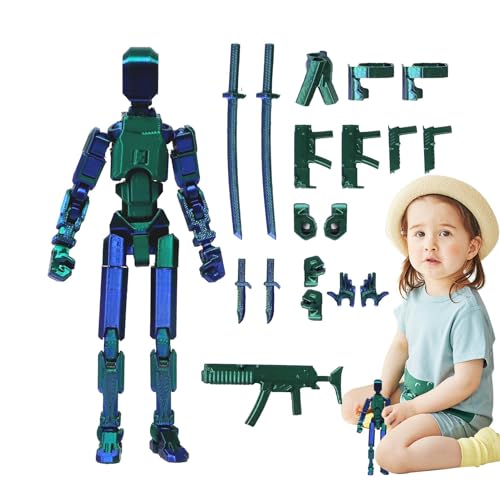 Niktule Actionfiguren-Körper, gedruckte Mehrgelenkige Bewegliche Figur, Zusammengebautes Actionfiguren-Spielzeug, Mehrere Zubehör-Actionfiguren Für Geburtstag, Weihnachten, von Niktule