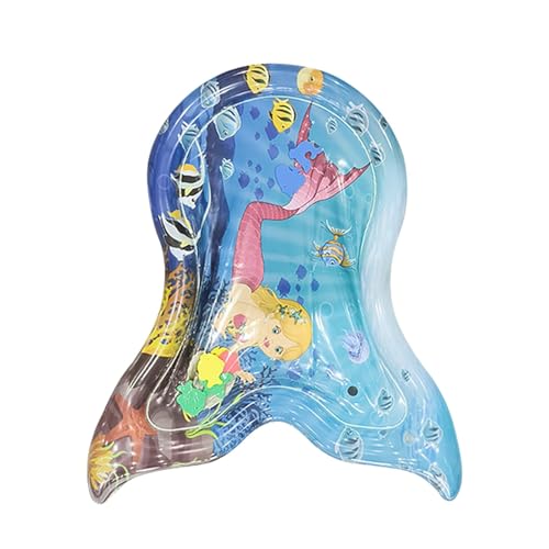 Niktule Aufblasbare Wasserspielmatte, Sensor Wasserspiel Mat - Aufblasbare interaktive Tauchmatten -sensorische Spielzeug -Wasserpolster | Activity Play Center Fishtail Shape Pad für die frühe von Niktule