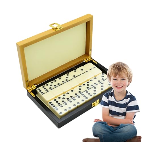 Niktule Domino-Set für Erwachsene, Domino-Set für Kinder | Brettspiele Domino-Set,Double Six Domino mit Aufbewahrungsbox, 28-teiliges Zahlen-Tischspiel, Gesellschaftsspiele, Domino-Set-Spiel für von Niktule