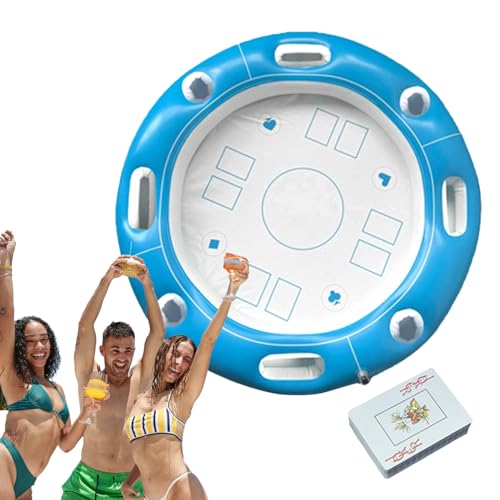 Niktule Schwimmender Tisch Für Pool - Aufblasbare Kartenspiel-Platte Für Pool | Interaktives Spaßzubehör Mit Karten Für Hotels, Meer & Heiße Tage Niktule Schwimmender Tisch Für Pool - Aufblasbare Kartenspiel-Platte Für Pool | Interaktives Spaßzubehör Mit Karten Für Hotels, Meer & Heiße Tage von Niktule