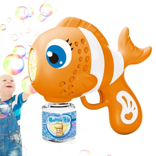 Outdoor Bubble Machine, Spaßige -Design Blubbermaschine Mit Lichtern Und Musik, Tragbarer Seifenspender Mit 16 Düsen Für Geburtstag Ostern Gartenparty Kinder Mädchen von Niktule
