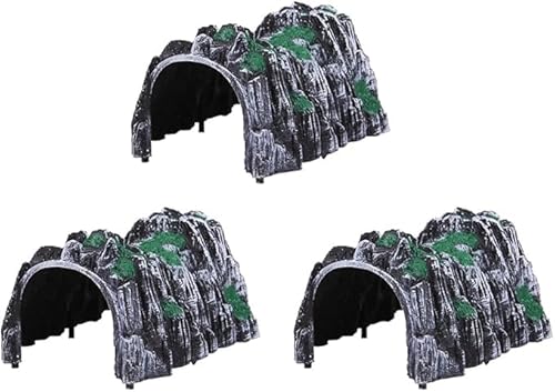 3 Stück Kunststoff Eisenbahn Bergtunnel Zug Set Zubehör Simulation Modellzug Eisenbahn Zug Höhle Tunnel für Kinder ab 3 Jahren, Grau 3 Stück Kunststoff Eisenbahn Bergtunnel Zug Set Zubehör Simulation Modellzug Eisenbahn Zug Höhle Tunnel für Kinder ab 3 Jahren, Grau von Niltracy
