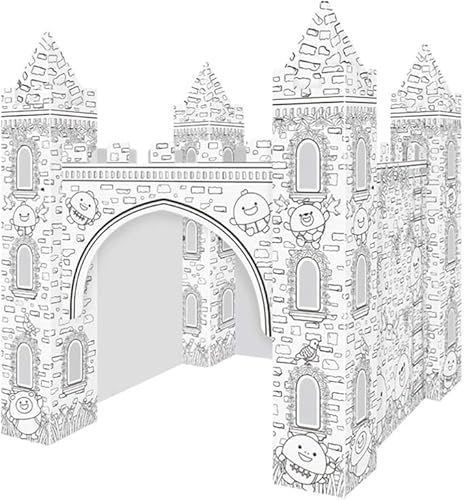 Niltracy 1 Set zum Ausmalen von 3D-Schloss, Papier, Märchenschloss, bemalbar, Pappschloss, Kinder, Kunsthandwerk für drinnen und draußen Niltracy 1 Set zum Ausmalen von 3D-Schloss, Papier, Märchenschloss, bemalbar, Pappschloss, Kinder, Kunsthandwerk für drinnen und draußen von Niltracy