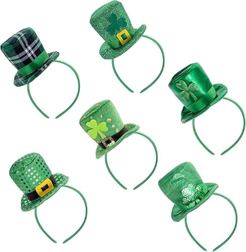 Niltracy 6 Stück St. Patricks Day Stirnband für Frauen Outfits Koboldhut Grün Top Hüte Kleeblatt St. Patricks Day Zubehör Partygeschenke Niltracy 6 Stück St. Patricks Day Stirnband für Frauen Outfits Koboldhut Grün Top Hüte Kleeblatt St. Patricks Day Zubehör Partygeschenke von Niltracy