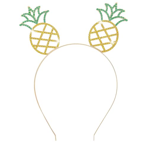 Niltracy Ananas-Stirnbänder für Damen, Strass, hawaiianisches Party-Stirnband, tropisches Stirnband für Frauen und Mädchen, hawaiianische Partygeschenke, Luau-Partyzubehör, tropische Niltracy Ananas-Stirnbänder für Damen, Strass, hawaiianisches Party-Stirnband, tropisches Stirnband für Frauen und Mädchen, hawaiianische Partygeschenke, Luau-Partyzubehör, tropische von Niltracy