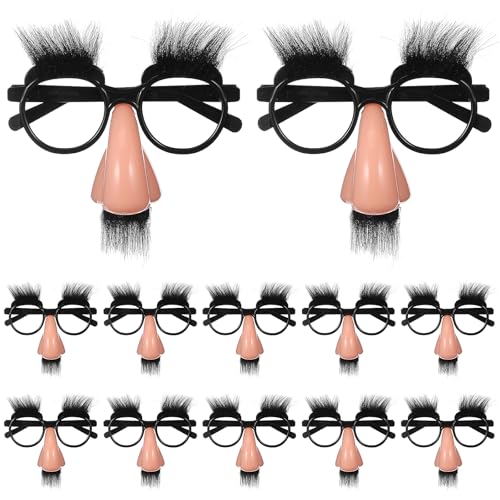 Niltracy Brille mit großer Nase, Halloween-Dekoration, 12 Stück pro Packung, ideal für Halloween-Partys und Kostümveranstaltungen, Neuheit Brille mit großer Nase, 12 Stück Niltracy Brille mit großer Nase, Halloween-Dekoration, 12 Stück pro Packung, ideal für Halloween-Partys und Kostümveranstaltungen, Neuheit Brille mit großer Nase, 12 Stück von Niltracy