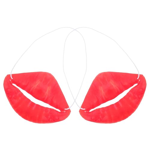 Niltracy Halloween-Wurstmund, lustige Cosplay-Requisiten, rote Lippen, Dekoration, Spielzeug für Tanzparty, 2 Stück Niltracy Halloween-Wurstmund, lustige Cosplay-Requisiten, rote Lippen, Dekoration, Spielzeug für Tanzparty, 2 Stück von Niltracy