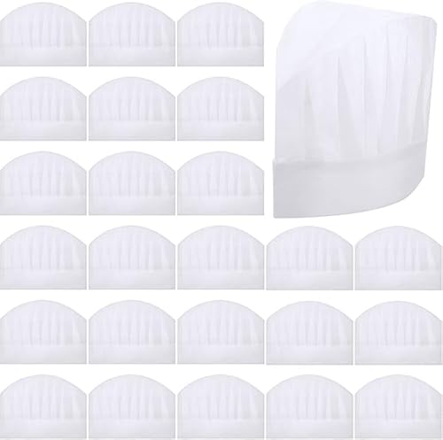 Niltracy Kochmützen für Kinder, 20,3 cm, aus Vliesstoff, verstellbar, für Pizza, Party, groß, 60 Stück Niltracy Kochmützen für Kinder, 20,3 cm, aus Vliesstoff, verstellbar, für Pizza, Party, groß, 60 Stück von Niltracy