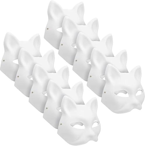 Weiße Papiermasken, blanko, halbes Gesicht, Katzenmasken, DIY, blanko, unlackiert, Gesichtsmaske, 10 Stück, weiße Fuchsmaske, weiße Gesichtsmaske, Papiermasken für Cosplay, Fuchsmaske, blanko, Weiße Papiermasken, blanko, halbes Gesicht, Katzenmasken, DIY, blanko, unlackiert, Gesichtsmaske, 10 Stück, weiße Fuchsmaske, weiße Gesichtsmaske, Papiermasken für Cosplay, Fuchsmaske, blanko, von Niltracy