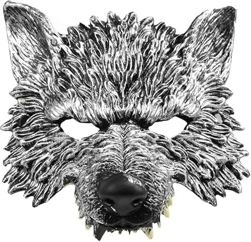 Wolfsmaske Werwolf Halbgesichtsmaskerade 3D-Maske für Männer Frauen Tiere Bestie konsumieren Bühnenauftritte Party Cosplay Halloween Wolfsmaske Werwolf Halbgesichtsmaskerade 3D-Maske für Männer Frauen Tiere Bestie konsumieren Bühnenauftritte Party Cosplay Halloween von Niltracy