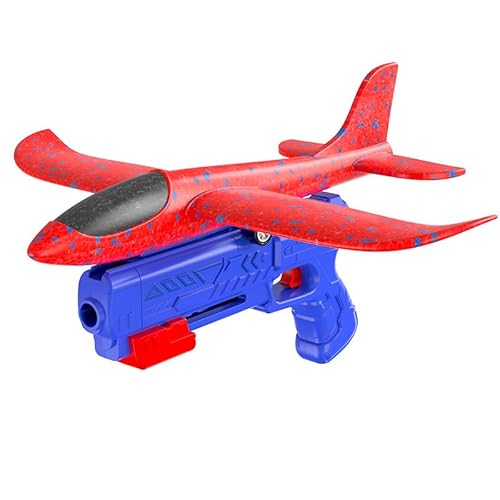 NimblusToy Flugzeug Spielzeug, 4 Stück Styroporflieger Katapult Pistole Kinderspielzeug, Flugzeug Aufkleber, Kinder Outdoor Garten Spiele Kindergeburtstag Geschenke Jungen Mädchen für 3-12 Jahre von NimblusToy