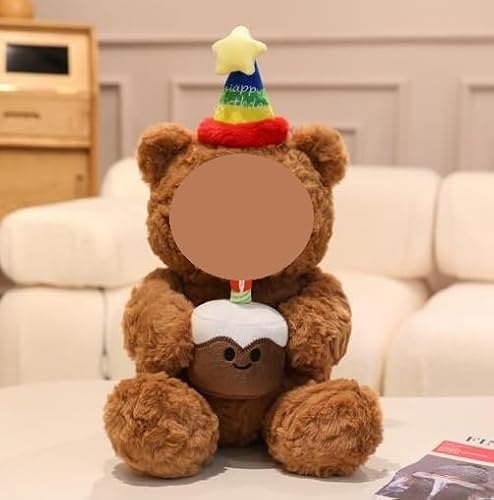 NimblusToy Kuscheltier Bär, Bär mit Hält Geburtstagskuchen und Trägt Einen Geburtstagshut, Süßes Plüschtier Spielzeug für Babyparty Deko, Geschenke für Geburtstag Weihnachten Valentinstag 22cm NimblusToy Kuscheltier Bär, Bär mit Hält Geburtstagskuchen und Trägt Einen Geburtstagshut, Süßes Plüschtier Spielzeug für Babyparty Deko, Geschenke für Geburtstag Weihnachten Valentinstag 22cm von NimblusToy