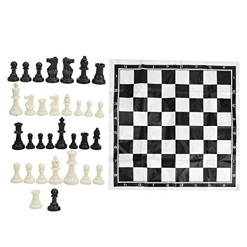 Nimomo Schach 32 Stück Kunststoff Schachs tücke Komplette Schach männer Internat ional Word Schach Set Schwarz & Weiß Schachspiel Unterhaltung Zubehör von Nimomo