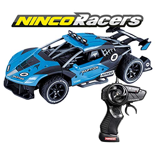 Ninco - Raptor Funksteuerung Maßstab 1/16, Batterie und Ladegerät im Lieferumfang enthalten, 2,4 GHz. + 6 Jahre. (NH93166), Blau von Ninco