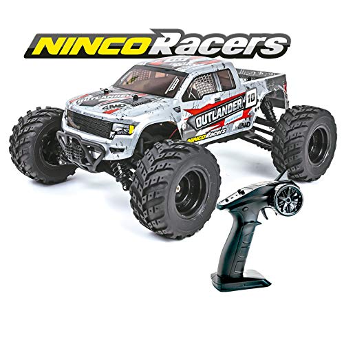 Ninco - Outlander 1/12 Ferngesteuerter Monstertruck mit 4 Rädern, Maße: 34 x 26 x 15,5 cm, Grau (NH93141) von Ninco