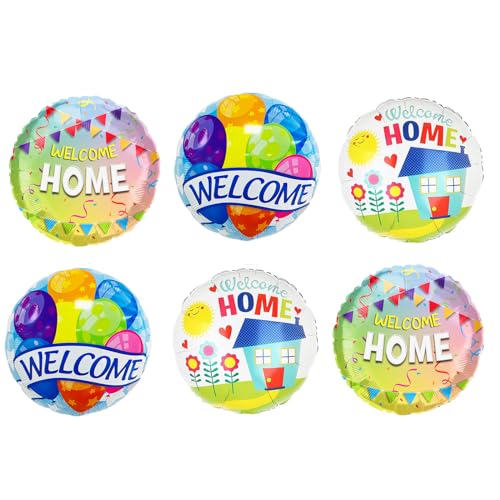 Nine San 6 Stück Herzlich Willkommen Zuhause Luftballon Welcome Home Baby Runde Folienballon Zurückkehren zu feiern Hochzeit Geburt Helium Foil Bunte Ballons Party Deko Nine San 6 Stück Herzlich Willkommen Zuhause Luftballon Welcome Home Baby Runde Folienballon Zurückkehren zu feiern Hochzeit Geburt Helium Foil Bunte Ballons Party Deko von Nine san