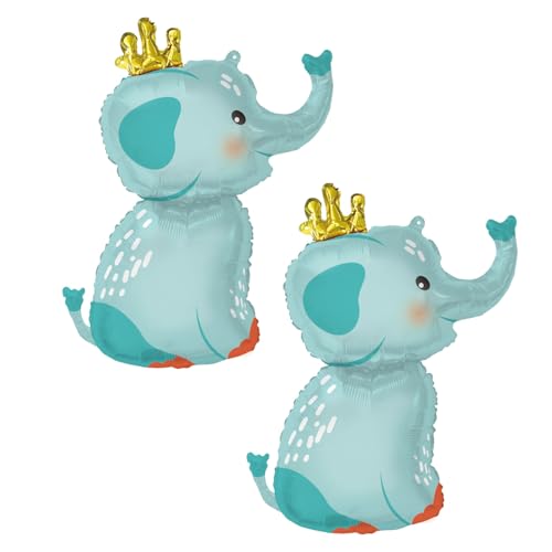 Nine San 2Stück Blauer Elefant Luftballons Elephant Folienballon Babyshower Elefantballon Kinder Geburtstag Dschungel Deko Nine San 2Stück Blauer Elefant Luftballons Elephant Folienballon Babyshower Elefantballon Kinder Geburtstag Dschungel Deko von Nine san