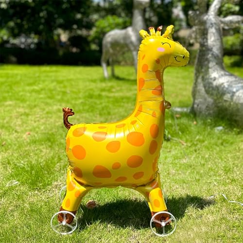 Nine San Walking Giraffe Luftballons Stehend 3D Giraffen Folienballon with Wheels Giraffe Helium Ballon Walker Giraffenballon Dschungel Party Geburtstag Deko Nine San Walking Giraffe Luftballons Stehend 3D Giraffen Folienballon with Wheels Giraffe Helium Ballon Walker Giraffenballon Dschungel Party Geburtstag Deko von Nine san