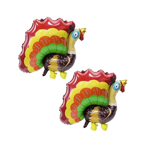 Nine San Erntedank Truthahn Luftballons Turkey Folienballon Herbst Thanksgiving Party Decorations 2 Stück Nine San Erntedank Truthahn Luftballons Turkey Folienballon Herbst Thanksgiving Party Decorations 2 Stück von Nine san