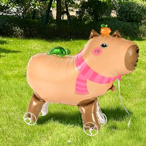 Nine San Walking Capybara Luftballons Stehend Capybara Folienballon with Wheels Capybara Walker Waldtiere Geschenk Geburtstag Deko Nine San Walking Capybara Luftballons Stehend Capybara Folienballon with Wheels Capybara Walker Waldtiere Geschenk Geburtstag Deko von Nine san