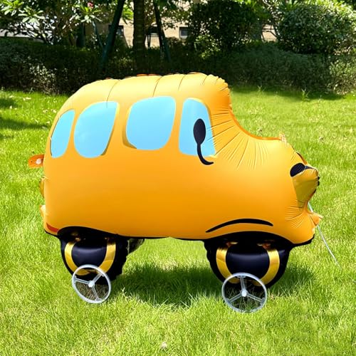 Nine San Walking Lastwagen Luftballons Stehend 3D Schulbus Folienballon with Wheels Car Helium Ballon Walker LKW Kindergeburtstag Deko Nine San Walking Lastwagen Luftballons Stehend 3D Schulbus Folienballon with Wheels Car Helium Ballon Walker LKW Kindergeburtstag Deko von Nine san