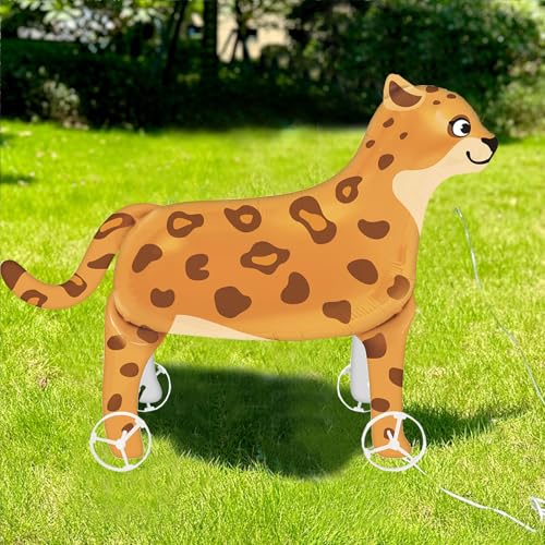 Nine San Walking Leopard Luftballons Stehend Leoparden Folienballon with Wheels Gepard Walker Waldtiere Geschenk Geburtstag Deko Nine San Walking Leopard Luftballons Stehend Leoparden Folienballon with Wheels Gepard Walker Waldtiere Geschenk Geburtstag Deko von Nine san