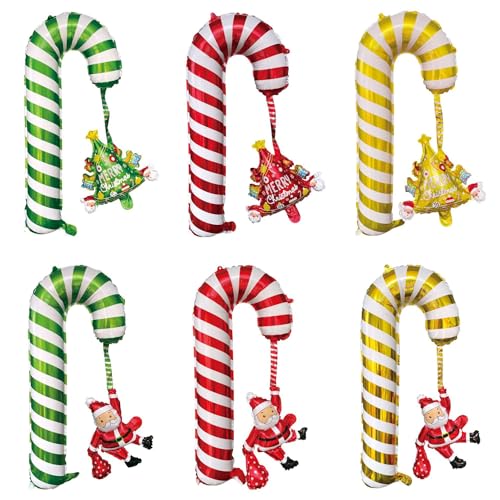 Nine San Weihnachten Zuckerstangen Luftballons Zuckerstange Folienballons Weihnachtsstangen Candy Cane Ballons Weihnachts Party Deko 6 Stücke(47 * 70cm) Nine San Weihnachten Zuckerstangen Luftballons Zuckerstange Folienballons Weihnachtsstangen Candy Cane Ballons Weihnachts Party Deko 6 Stücke(47 * 70cm) von Nine san