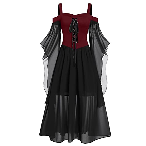 Ninedayx Gothic Kleid Renaissance Kleid Viktorianisches Kleid Damen Kurzarm Kostüm Chiffon Kostüme Steampunk Kleid Spitze 2024 Halloween Engel Kostüm Mittelalter Korsett Vintage Abschlussball Ninedayx Gothic Kleid Renaissance Kleid Viktorianisches Kleid Damen Kurzarm Kostüm Chiffon Kostüme Steampunk Kleid Spitze 2024 Halloween Engel Kostüm Mittelalter Korsett Vintage Abschlussball von Ninedayx