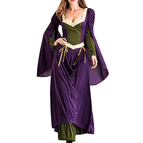 Ninedayx Halloween-Kostüme für Damen, viktorianisches Kostüm, mittelalterliches Hexenkostüm, Renaissance-Kleid, Cosplay-Kleid, Vampir-Kostüm, Winnie-Hokus-Kostüm, Outfit, schulterfrei 2024 Ninedayx Halloween-Kostüme für Damen, viktorianisches Kostüm, mittelalterliches Hexenkostüm, Renaissance-Kleid, Cosplay-Kleid, Vampir-Kostüm, Winnie-Hokus-Kostüm, Outfit, schulterfrei 2024 von Ninedayx