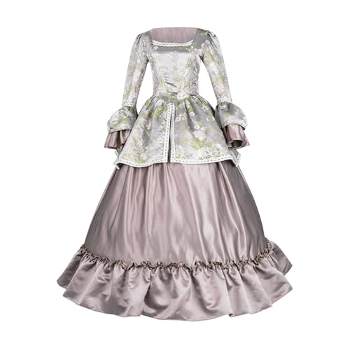 Ninedayx Mittelalterliches Kostüm, Regency-Kleid, Renaissance-Kostüm, viktorianisches Kleid, Gothic-Kleid für Damen, Halloween-Kostüme, Damen, Patchwork, Retro, Blumendruckkleid, 2024, Partygeschenke, Ninedayx Mittelalterliches Kostüm, Regency-Kleid, Renaissance-Kostüm, viktorianisches Kleid, Gothic-Kleid für Damen, Halloween-Kostüme, Damen, Patchwork, Retro, Blumendruckkleid, 2024, Partygeschenke, von Ninedayx