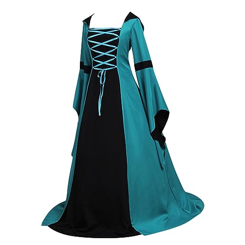 Ninedayx Renaissance-Kleid, mittelalterliches Hexenkleid, viktorianisches Vampir-Kostüm, Halloween, Gothic-Kostüm, Gothic-Kostüm, Gothic-Kostüm, Retro-Karneval, Tudor-Kostüm, quadratischer Ninedayx Renaissance-Kleid, mittelalterliches Hexenkleid, viktorianisches Vampir-Kostüm, Halloween, Gothic-Kostüm, Gothic-Kostüm, Gothic-Kostüm, Retro-Karneval, Tudor-Kostüm, quadratischer von Ninedayx