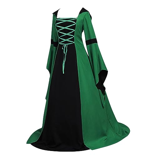 Ninedayx Renaissance-Kleid, mittelalterliches Hexenkostüm, viktorianisches Kostüm, Halloween-Kostüme für Frauen, Hexe, Sarah-Kostüm, Gothic-Kostüm, Retro-Karneval, Tudor-Kostüm, quadratischer Ninedayx Renaissance-Kleid, mittelalterliches Hexenkostüm, viktorianisches Kostüm, Halloween-Kostüme für Frauen, Hexe, Sarah-Kostüm, Gothic-Kostüm, Retro-Karneval, Tudor-Kostüm, quadratischer von Ninedayx