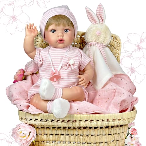 Nines d´Onil 1000 Artesanals d'Onil – Reborn-Puppe mit Häschen als Geschenk, 40CM, Rose Nines d´Onil 1000 Artesanals d'Onil – Reborn-Puppe mit Häschen als Geschenk, 40CM, Rose von Nines d´Onil
