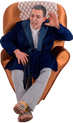Nines d´Onil Herren Kostüm Opa im Sessel OneSize Huckepack-Kostüm optische Täuschung Karneval von Nines d´Onil