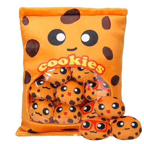 Abnehmbares Plüschkissen, Cheesy Plüschspielzeug, Puddingkissen, Keksbeutel, niedliche Keksdekoration, Geschenk für Teenager, Kinder von Ninesun