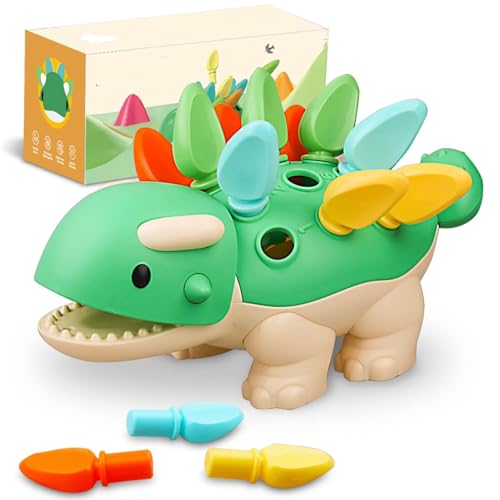 Dinosaurier-Spiele – sensorisches Spielzeug Montessori Feinmotorik Lernaktivitäten Baby – Geschenk Spielzeug Spielzeug Spiele Baby 6 9 12 18 Monate Kinder 1 2 Jahre Mädchen Jungen von Ninesun