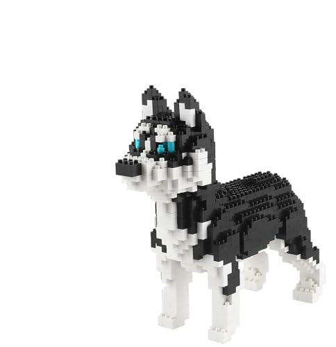 Ninesun 950 Stück Micro Husky Hund Konstruktionen Kokon Tier Mini Ziegel Spielzeug KLJM-02 (Husky) von Ninesun