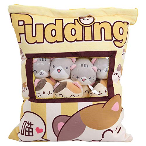 Ninesun Niedliches gelbes Snackkissen gefüllte Tiere Pudding-Spielzeuge dekorative abnehmbare Kitty Cat Dolls Kreative Geschenke Spielzeug für Kinder Ninesun Niedliches gelbes Snackkissen gefüllte Tiere Pudding-Spielzeuge dekorative abnehmbare Kitty Cat Dolls Kreative Geschenke Spielzeug für Kinder von Ninesun