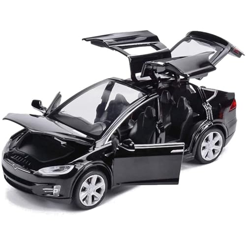 Tesla Model X 1:32 Miniatur-Auto, Modellauto aus Legierung, mit Einziehfunktion, Licht und Musik, Mini-Fahrzeugspielzeug als Geschenk für Kinder von Ninesun