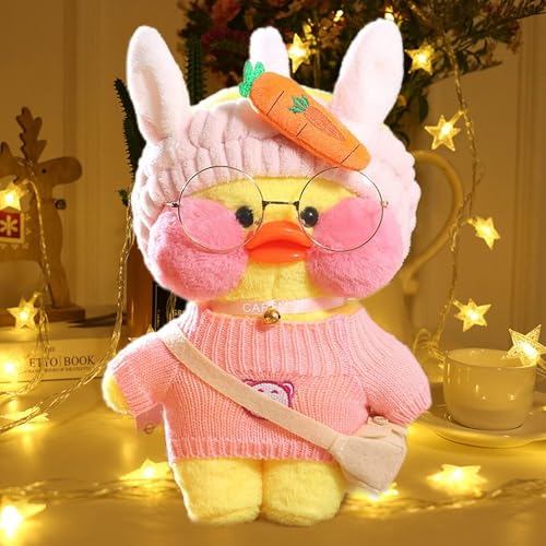 Weiches gelbes Enten-Plüschtier, 30 cm, Plüschpuppe, kleine Ente, Überraschungsgeschenk für Kinder (gelbe Ente 04) von Ninesun