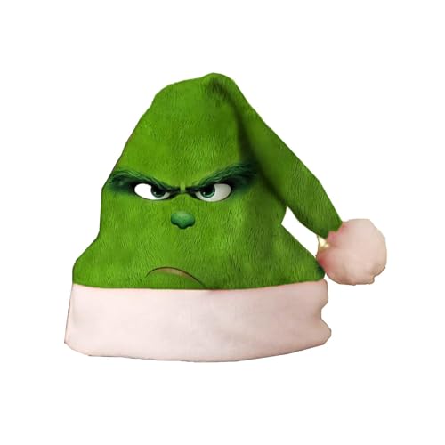 Weihnachtsmützen für Erwachsene, Grinch-Mütze, Weihnachtsmannmütze für Erwachsene, Weihnachtsmannmütze aus Plüsch, Unisex-Weihnachtsmütze, Bequeme Partyhüte für Erwachsene, Weihnachtsmützen(M) Weihnachtsmützen für Erwachsene, Grinch-Mütze, Weihnachtsmannmütze für Erwachsene, Weihnachtsmannmütze aus Plüsch, Unisex-Weihnachtsmütze, Bequeme Partyhüte für Erwachsene, Weihnachtsmützen(M) von Ninesun