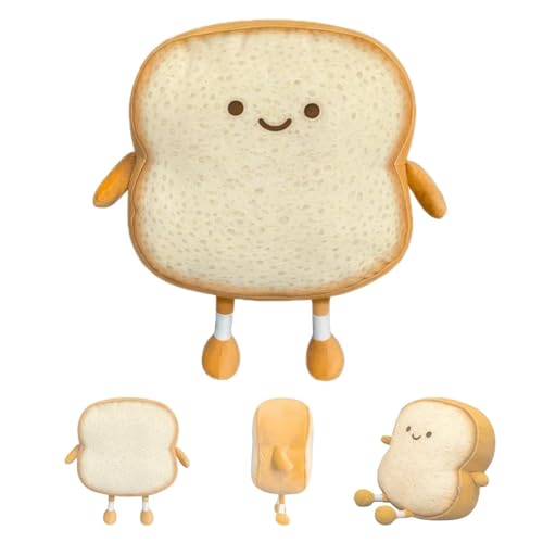 weiches Plüschtier, lustiges Brot Form Plüschtier Kissen, Puppe Spielzeug 3D werfen Kissen Cartoon Spielzeug （19×18×3cm） von Ninesun