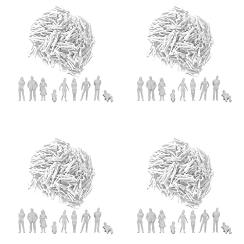 Niniang 1:50 weiße Zahlen Architekturmodell menschliche Skala Ho Modell Kunststoff Völker, 40 Stück von Niniang