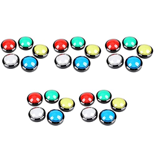 Niniang 25 x Arcade-Knöpfe, 60 mm, Kuppel, 2,36 , LED, Druckschalter mit Mikroschalter für Spielekonsole, Videospiele, Spielautomaten, Arcade-Maschine, 25 Stück Niniang 25 x Arcade-Knöpfe, 60 mm, Kuppel, 2,36 , LED, Druckschalter mit Mikroschalter für Spielekonsole, Videospiele, Spielautomaten, Arcade-Maschine, 25 Stück von Niniang