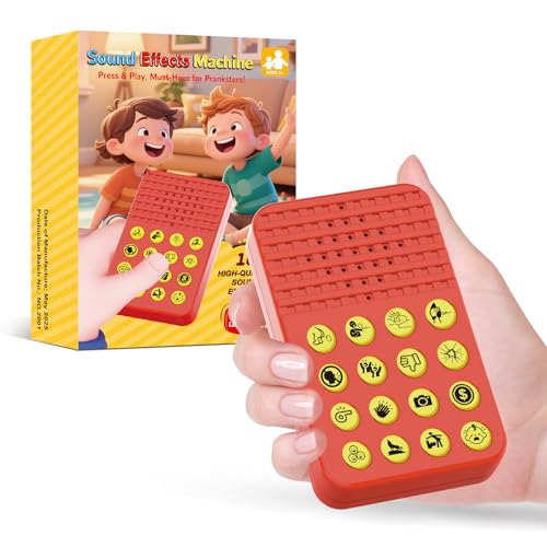 Ninigai Soundeffekt-Maschine – 16 lustige Sound-Tasten für Kinder – Geräuschmacher im Taschenformat für Partys, Spiele und Gags – tolles Geburtstagsgeschenk für Jungen und Mädchen ab 3 Jahren Ninigai Soundeffekt-Maschine – 16 lustige Sound-Tasten für Kinder – Geräuschmacher im Taschenformat für Partys, Spiele und Gags – tolles Geburtstagsgeschenk für Jungen und Mädchen ab 3 Jahren von Ninigai
